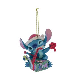 Stitch Unwrapping Kerstcadeau Hangend Ornament