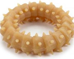 Beeztees Rubber Ring – Hondenspeelgoed – Naturel – 8x8x2 cm