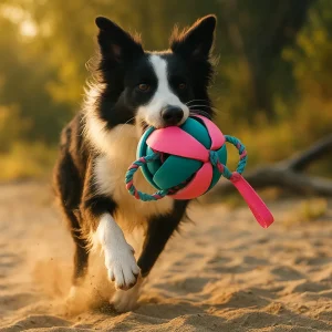 FlexFetch | Duurzame hondenbal met licht, geschikt voor apporteren en kauwen