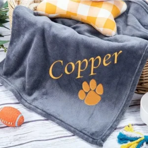 Pawsome Persoonlijke Deken | Gepersonaliseerde Hondennaam Dekken voor Comfort