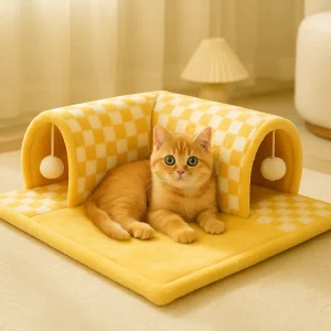 Yumi | Pluche kattentunnel voor spelen en rust