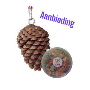 Combideal – Dennenappel hanger Large + fruitblokjes