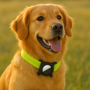 FlexiLok Halsband | Verstelbare hondenhalsband met AirTag houder voor veiligheid